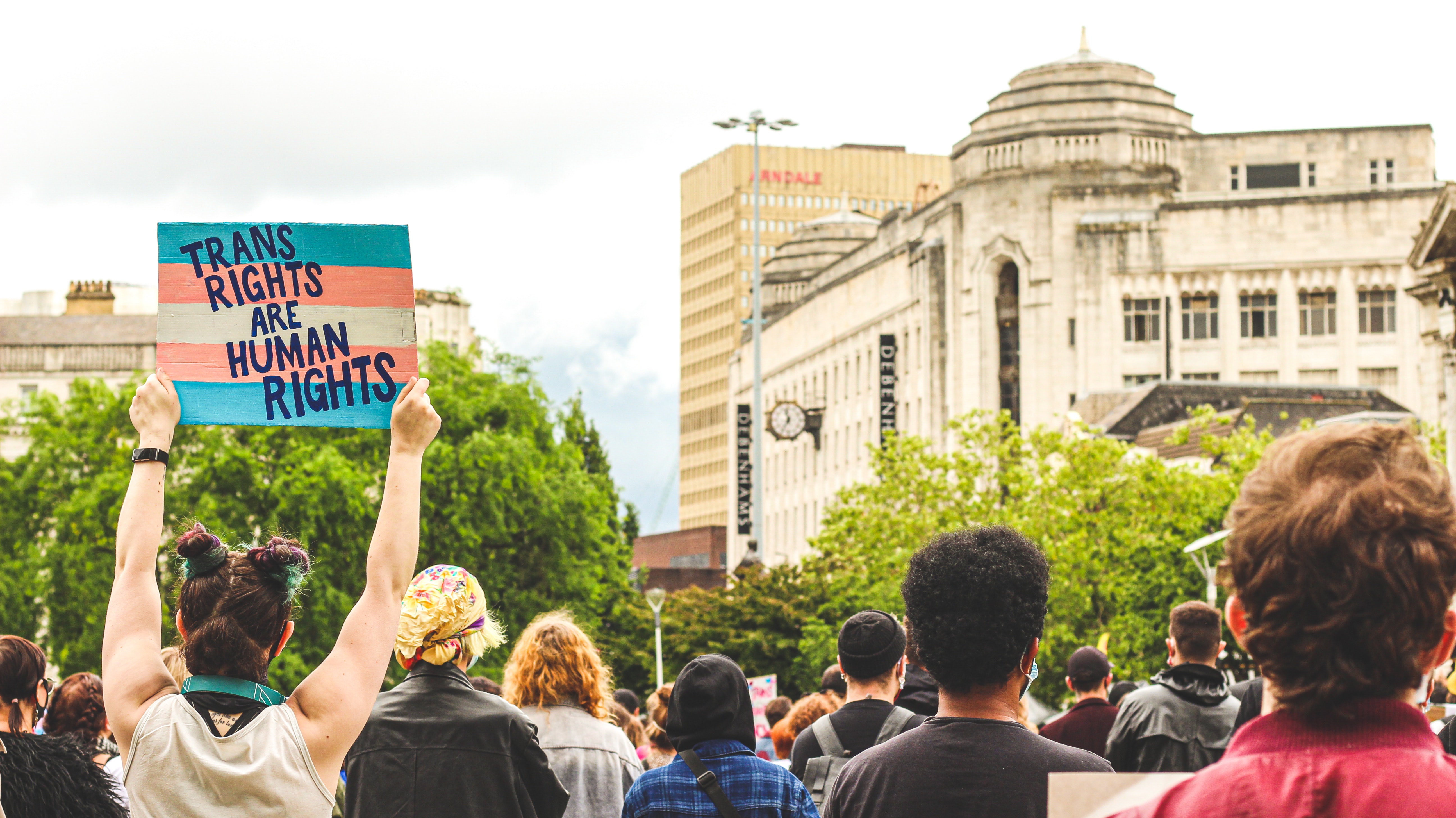 Image of a so-called trans-rights protest.